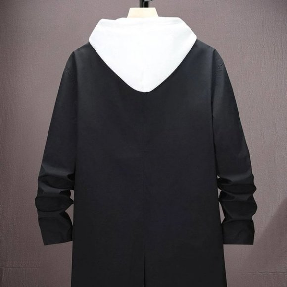 Black Mens Trench Coat - Picture 3 of 8